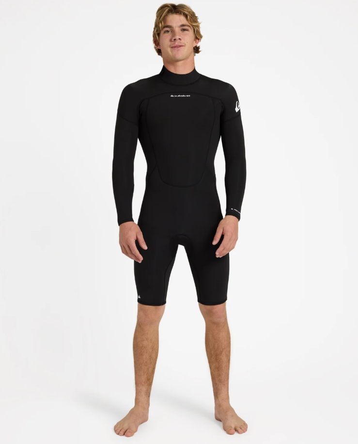 Quiksilver Prologue 2mm Long Sleeve Wetsuit in black from the front