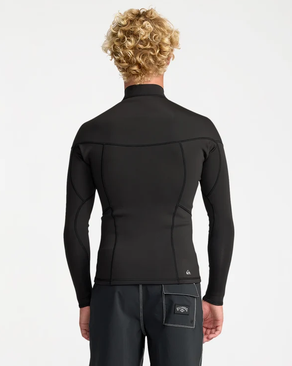 Quiksilver Prologue 1mm Long Sleeve Wetsuit Vest in black from the back