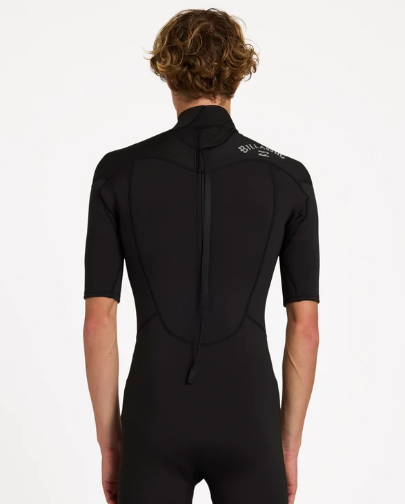 Billabong Absolute 2mm Flatlocked Spring Mens Wetsuit in black from the back