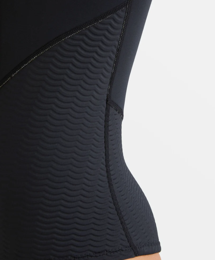 Billabong Salty Dayz Natural 2mm Longsleeve Womens Wetsuit in black showing side panels