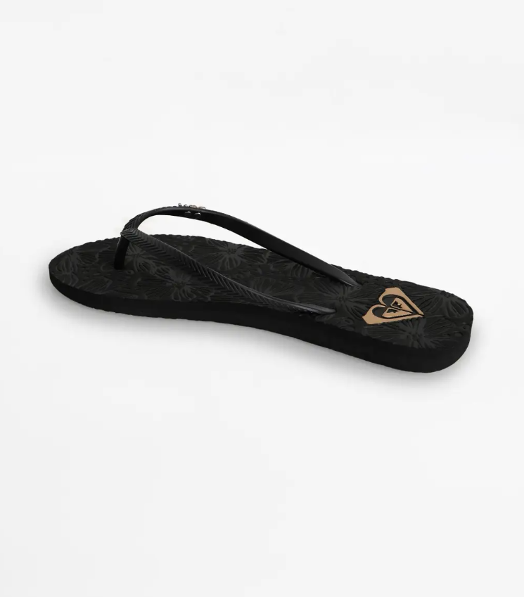 Roxy Antillles III Womens Jandals
in black with gold showing right side from the inside