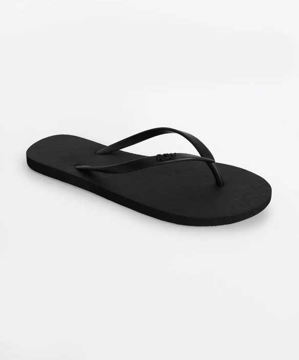 Roxy Viva V Womens Jandals in black stealth showing the right jandal from the outside