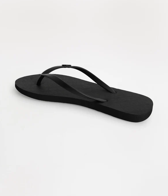 Roxy Viva V Womens Jandals in black stealth showing the right jandal from the inside