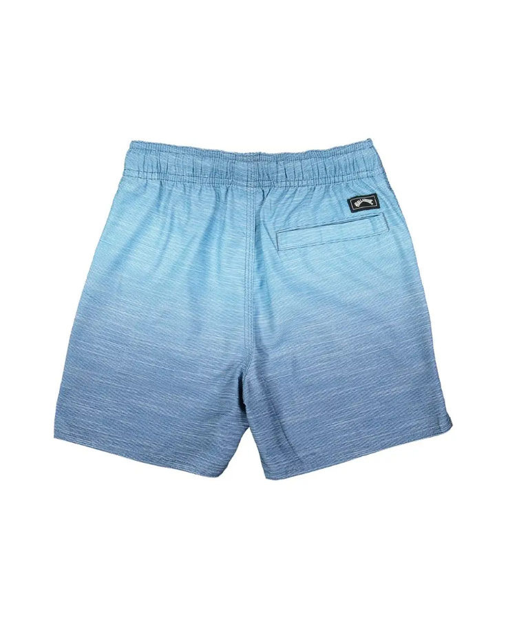 Billabong Groms Sergio Layback Shorts
 in light navy colourway flatlay from rear
