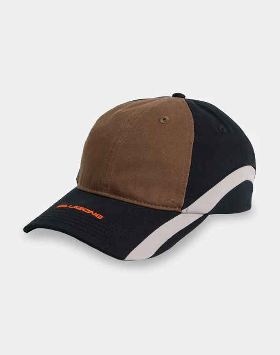 Billabong Spec System Lad Cap in black and brown from front/side angle
