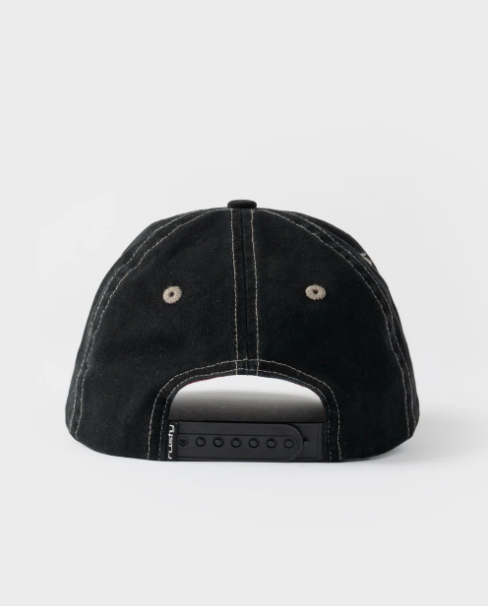 Rusty Shredder 6 Panel Cap in black from the back
