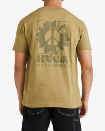 RVCA Spring Hit SS Tee in herb back veiw