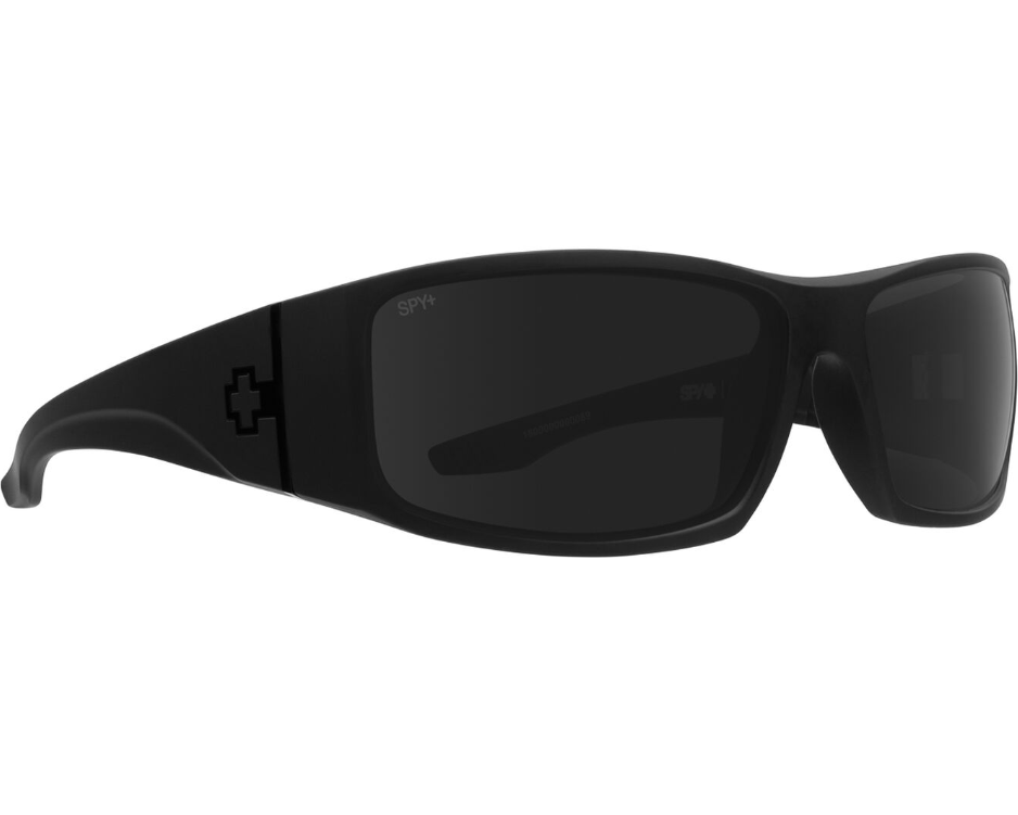 Spy Cooper XL Black frames with Grey lens Sunglasses showing the front from the right side