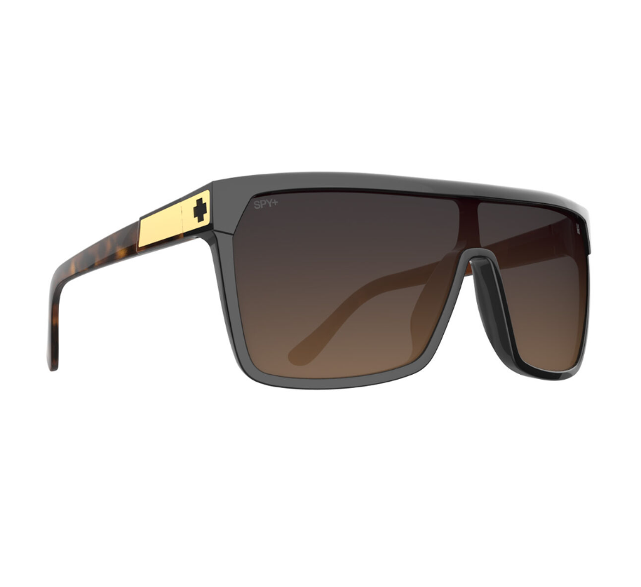 Spy Flynn Honey Tort/Dark Brown Fade Sunglasses from the front, right side