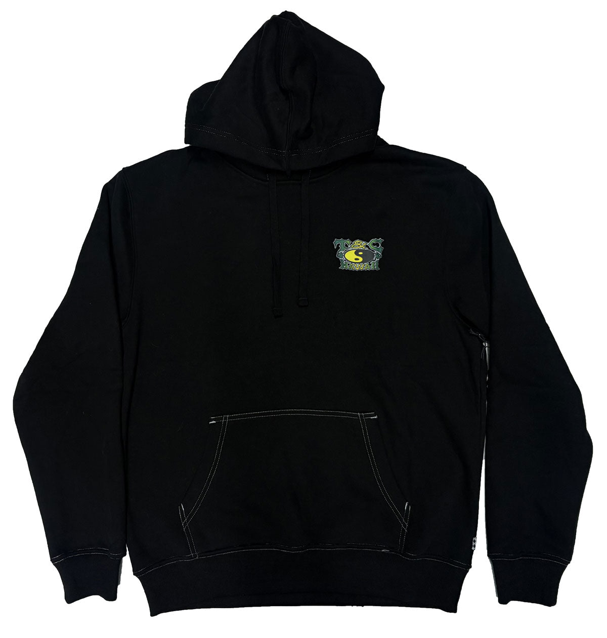 T & C Circa Hoodie  in black from front