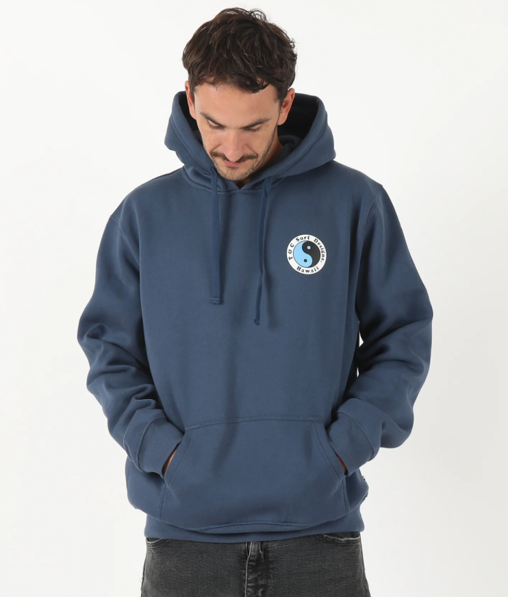 T & C OG Pop Hoodie in pacific blue from front