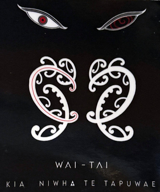 black wai tai tipua sticker 