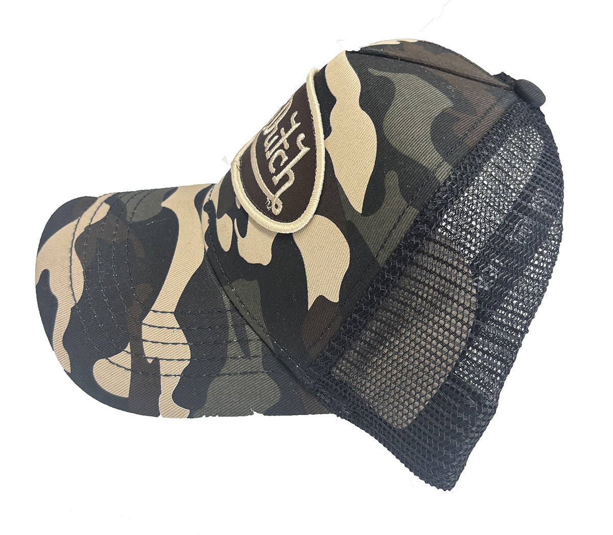 Von Dutch Unisex Twill Trucker Hat- Brown Camo