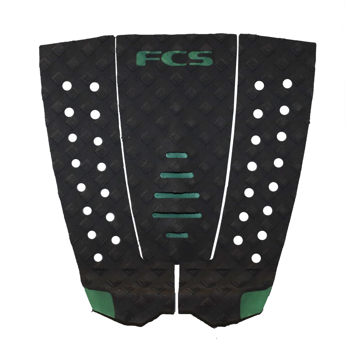 FCS Yago Dora Surfboard Grip in black and green