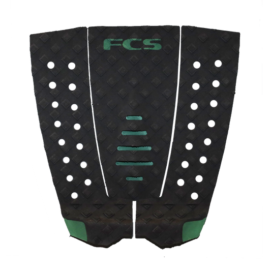 FCS Yago Dora Surfboard Grip in black and green