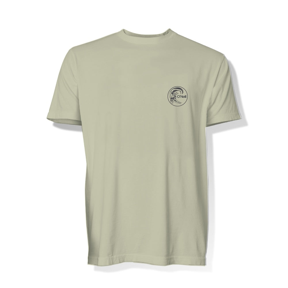O'Neill Mens OG Circle Surfer T-Shirt in khaki from front