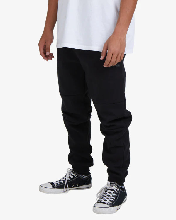 Billabong A/Div Tech Fleece Trackpants in black side veiw