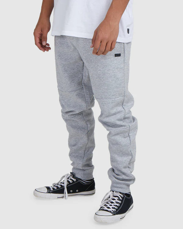 Billabong A/Div Tech Fleece Trackpants in Heather grey side veiw