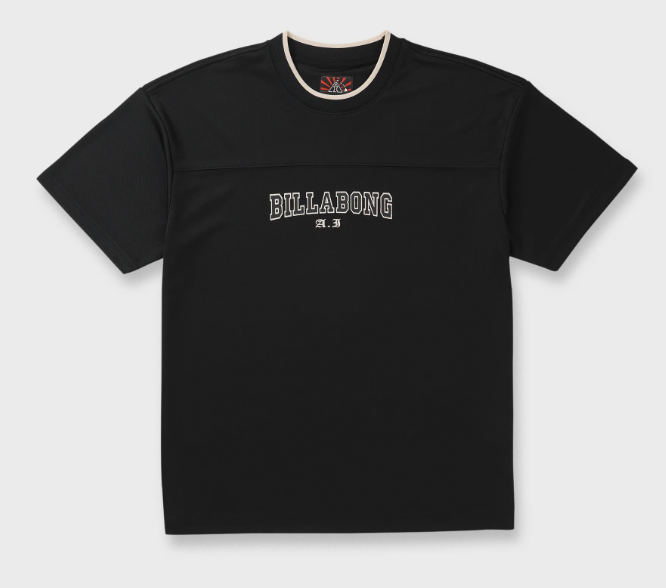 Billabong A.I Mesh T-Shirt in black flatlay from front
