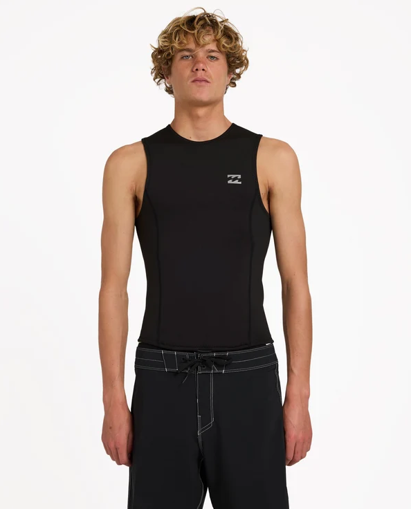 Billabong 1mm Absolute Core Men's Wetsuit Vest in black on model from front