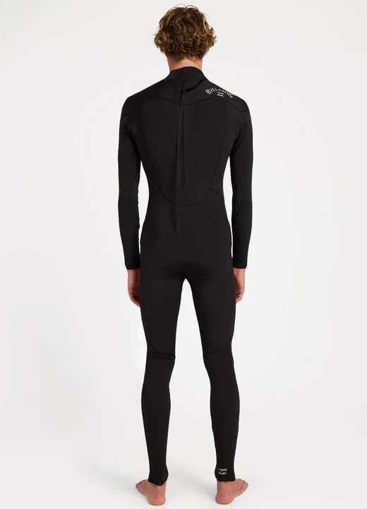 Billabong Absolute Core 3/2mm Wetsuit in black on model from rear