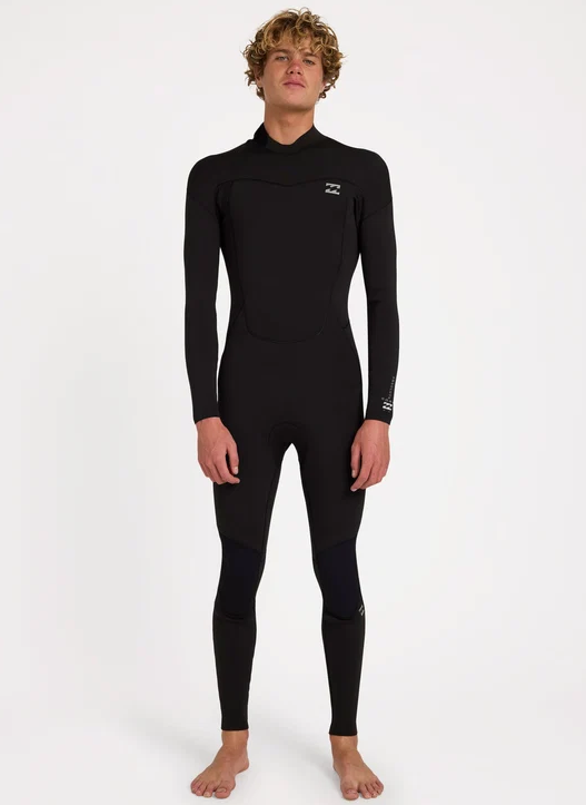 Billabong Absolute Core 3/2mm Wetsuit in black on model from front