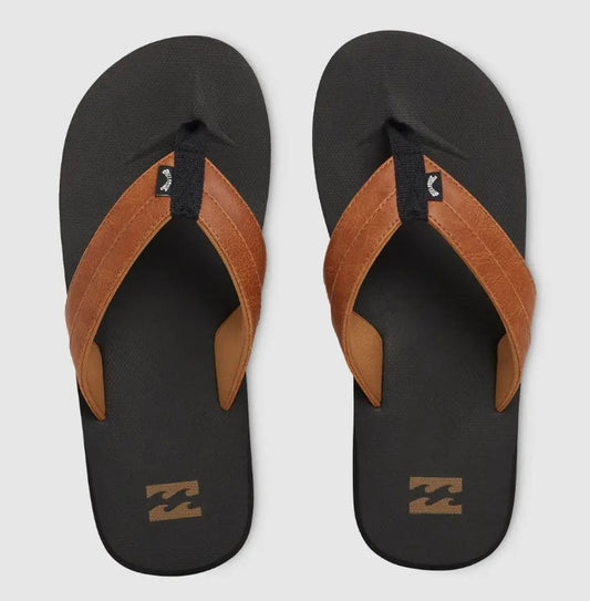 Billabong All Day Impact Jandals in black and tan colourway