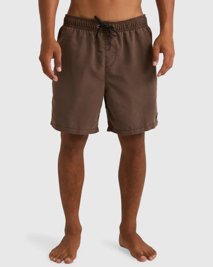 Billabong All Day Overdye Layback Shorts in java colour from front