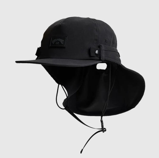 Billabong All Day Surf Cap in black with legionaire's flap