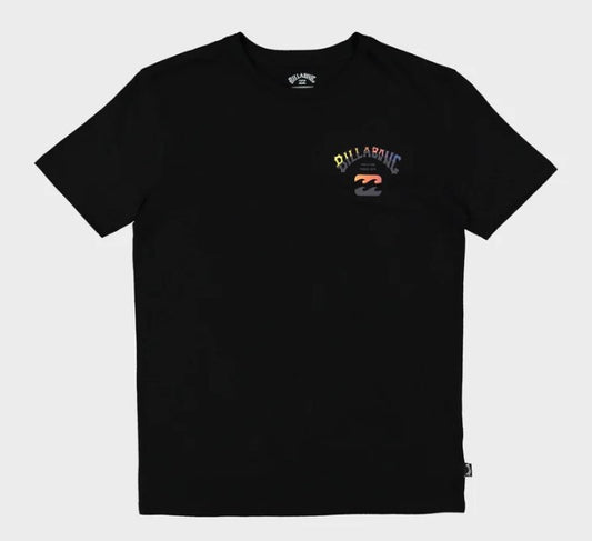 Billabong Groms Arch Fade T-Shirt in black from front
