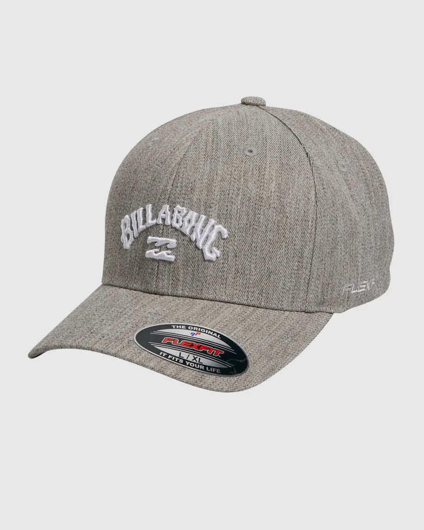 Billabong Arch Flexfit Cap in light heather grey