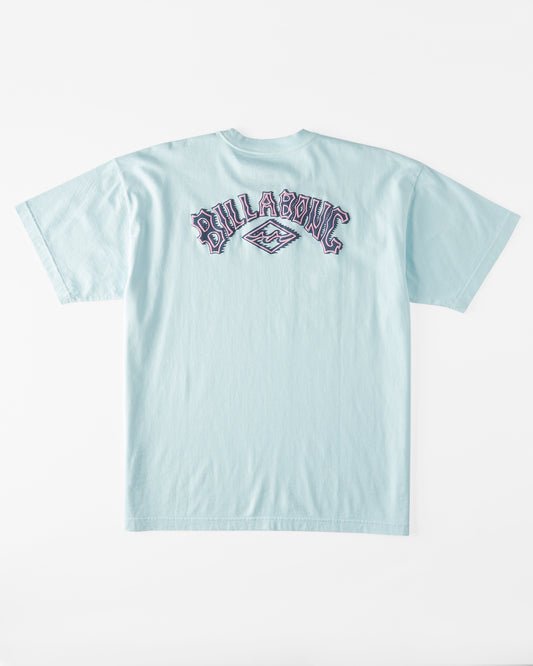 Billabong Arch Wave Youth Tee in coastal blue from back