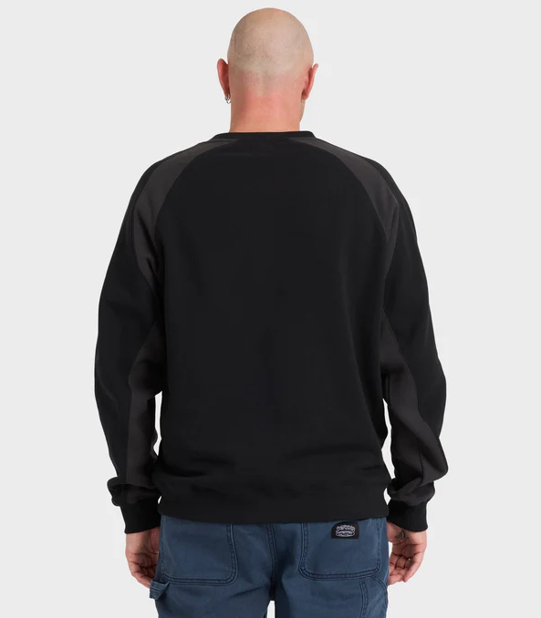 Billabong Bad Dog Men's Crew in black on model from rear