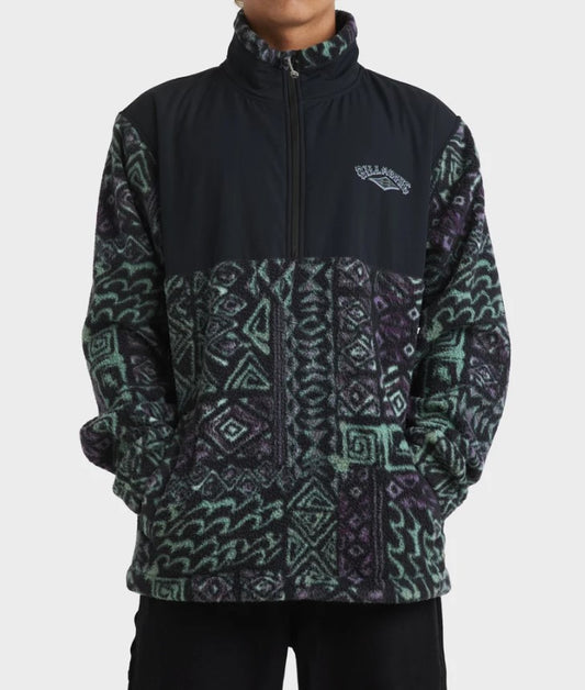 BIllabong Boundary Re-Issue Polar Fleece Jacket in multi colour from front