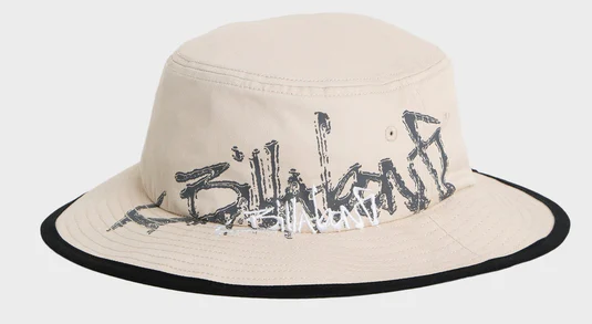 Billabong Boys Script Boonie Hat in stone colourway from side