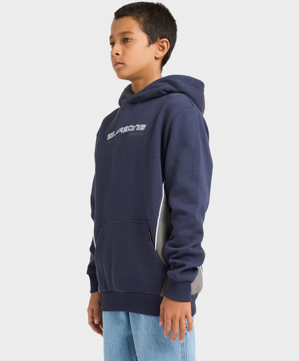 Billabong Boys Spec 73 Pop Hoodie in vintage indigo from side