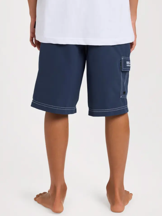 Billabong Boys Throw On 18" Boardshorts in navy from the back