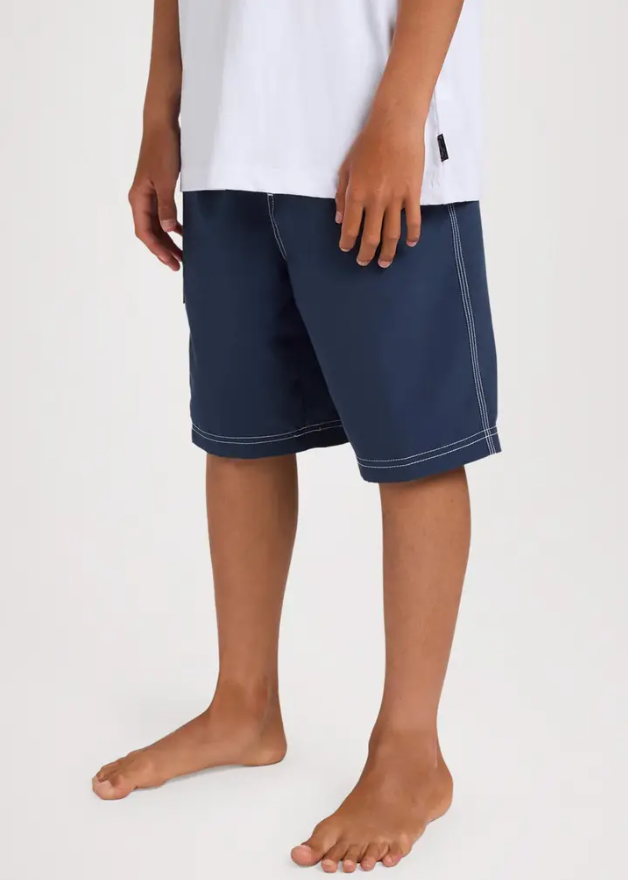 Billabong Boys Throw On 18" Boardshorts in navy from the side