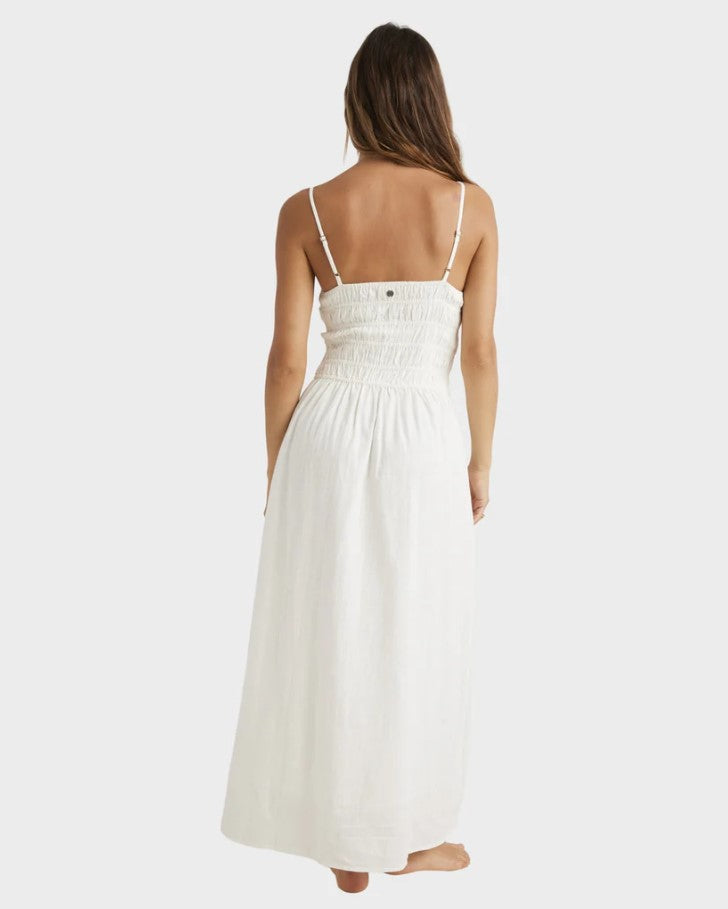 Billabong Cloud Dress in salt crystal solourway from rear