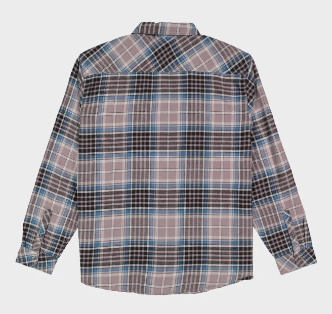 Billabong Coastline Men's Flannel Shirt in ash colourway from rear
