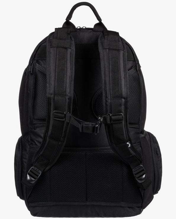 Billabong Combat OG Premium 35 Litre Backpack in stealth black colourway from rear