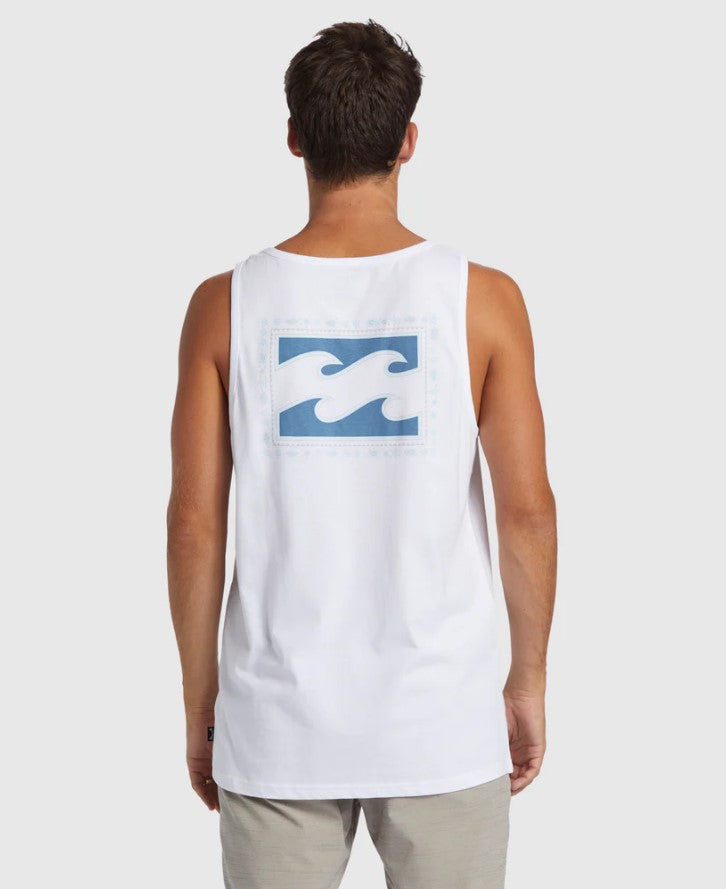 Billabong Crayon Wave Tank in white from back