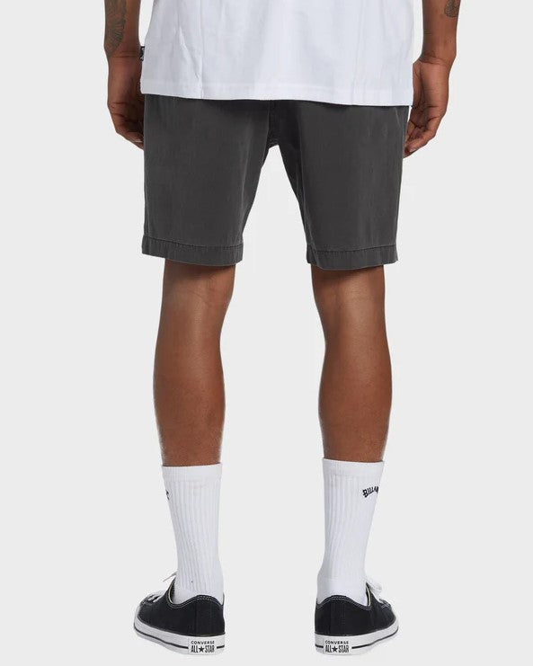Billabong Crossfire Wave Wash Submersible Shorts in washed black from rear