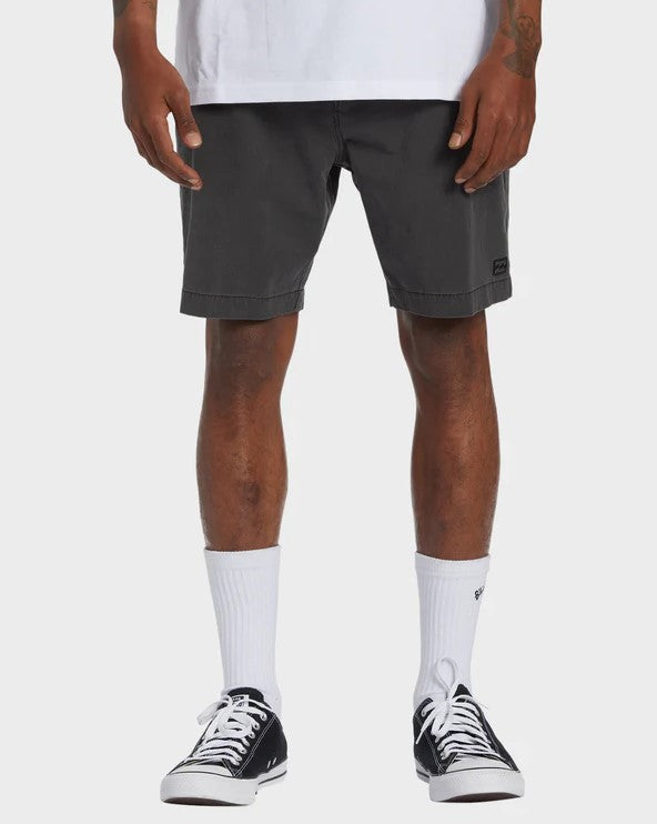 Billabong Crossfire Wave Wash Submersible Shorts in washed black from front