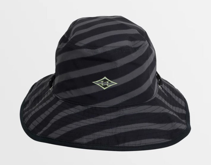 Billabong Division Reversible Bucket Hat in black reversed to grey stripe