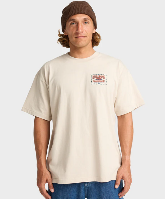Billabong Double Spread OG Men's T-Shirt in chino colour on man front