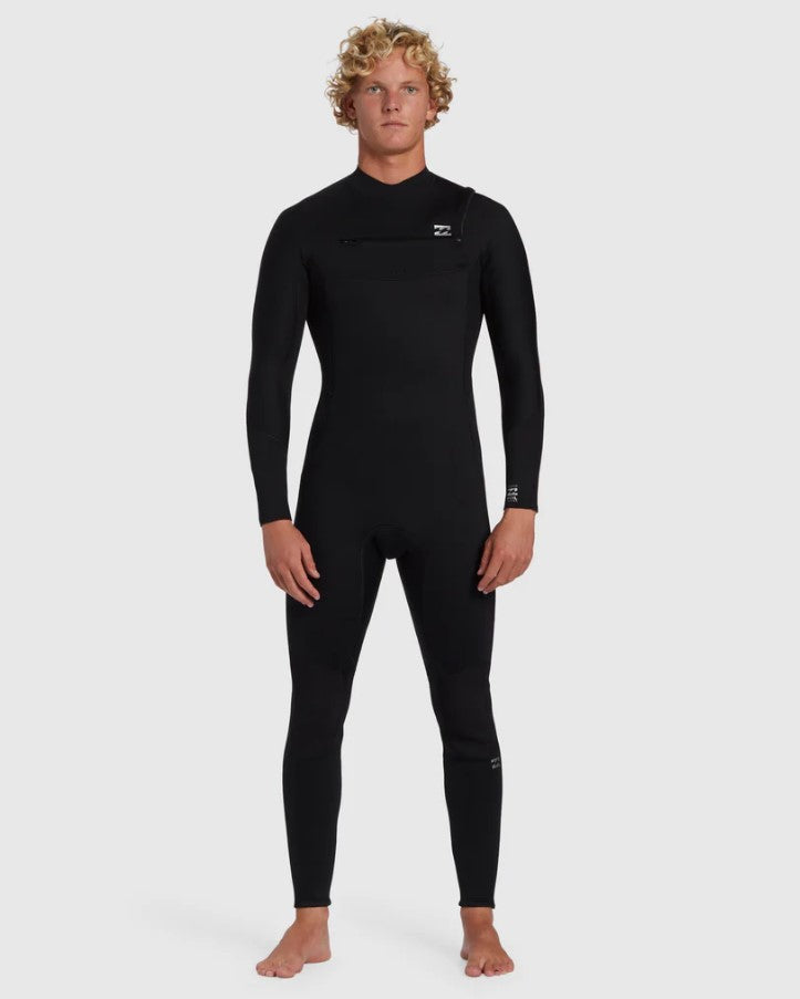 Billabong Foil 3/2mm Chest Zip GBS Wetsuit in black