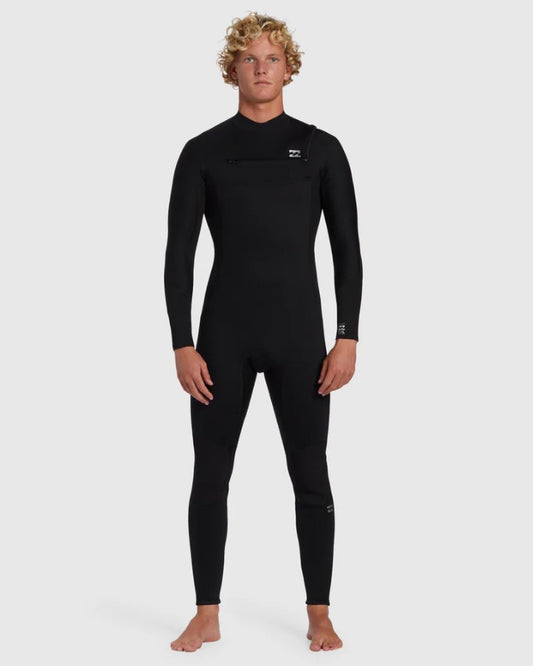 Billabong Foil 3/2mm Chest Zip GBS Wetsuit in black