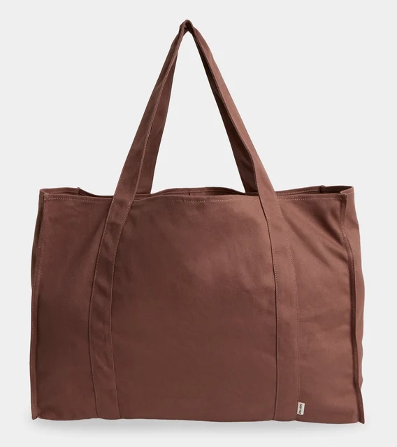 Billabong Getaway Canvas Tote Bag
 in espresso colourway from the back