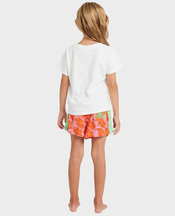 Billabong Friends In Places Kids Tee in salt crystal from rear